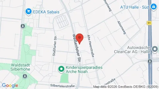 Apartments for rent i Halle (Saale) - kort over placeringen