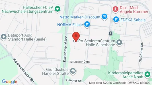 Apartments for rent i Halle (Saale) - kort over placeringen