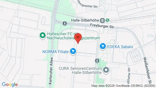Apartments for rent i Halle (Saale) - kort over placeringen