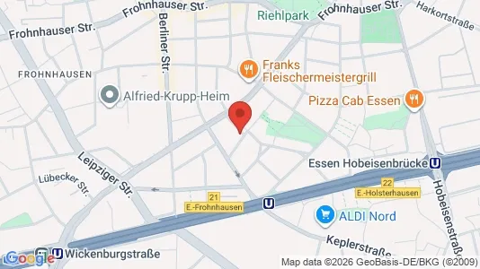 Apartments for rent i Essen - kort over placeringen