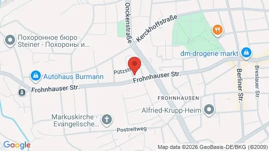 Apartments for rent i Essen - kort over placeringen