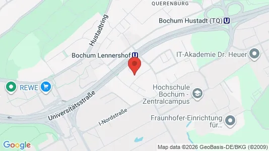 Apartments for rent i Bochum - kort over placeringen