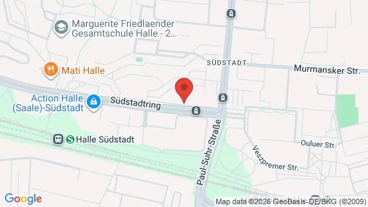 Apartments for rent i Halle (Saale) - kort over placeringen