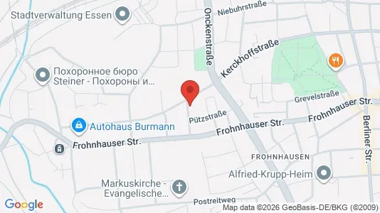 Apartments for rent i Essen - kort over placeringen