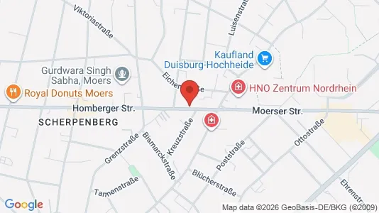 Apartments for rent i Duisburg - kort over placeringen