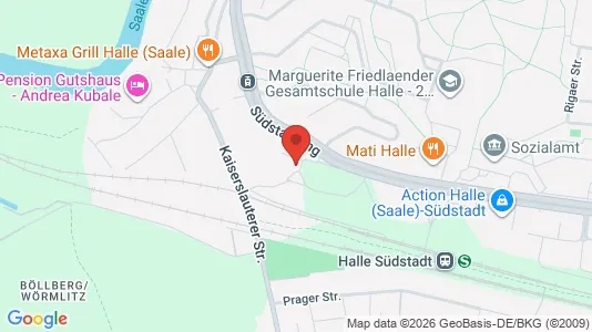 Rooms for rent i Halle (Saale) - kort over placeringen