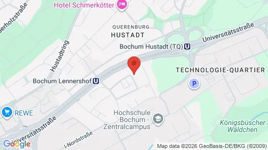 Apartments for rent i Bochum - kort over placeringen