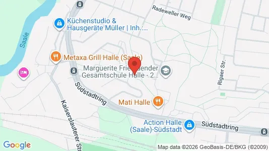 Apartments for rent i Halle (Saale) - kort over placeringen