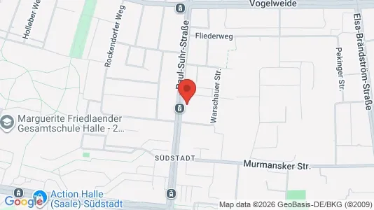 Apartments for rent i Halle (Saale) - kort over placeringen