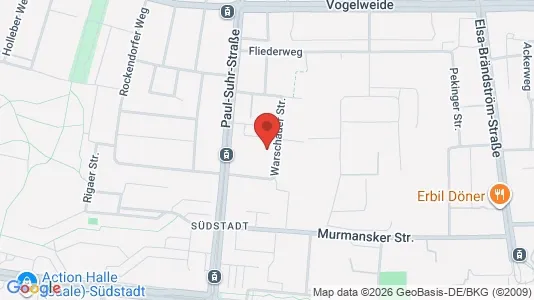 Apartments for rent i Halle (Saale) - kort over placeringen