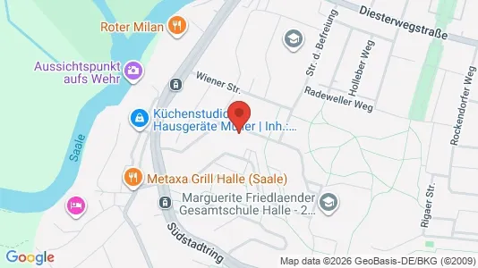 Apartments for rent i Halle (Saale) - kort over placeringen