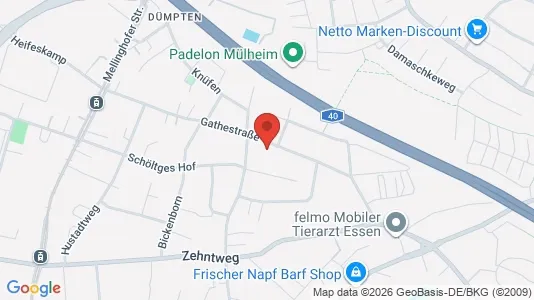 Apartments for rent i Mülheim an der Ruhr - kort over placeringen