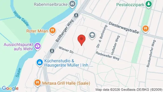Apartments for rent i Halle (Saale) - kort over placeringen