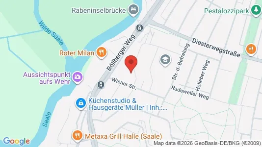 Apartments for rent i Halle (Saale) - kort over placeringen