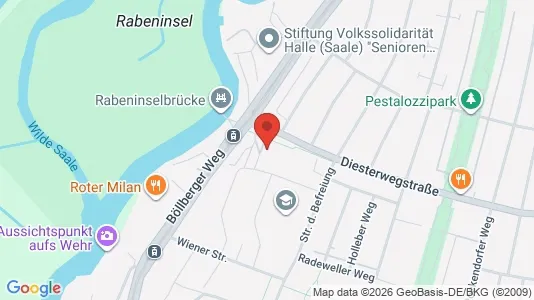 Apartments for rent i Halle (Saale) - kort over placeringen