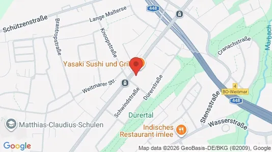 Apartments for rent i Bochum - kort over placeringen