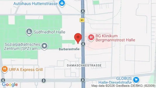Apartments for rent i Halle (Saale) - kort over placeringen