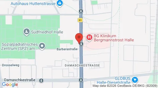 Apartments for rent i Halle (Saale) - kort over placeringen
