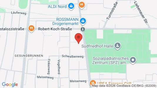 Apartments for rent i Halle (Saale) - kort over placeringen