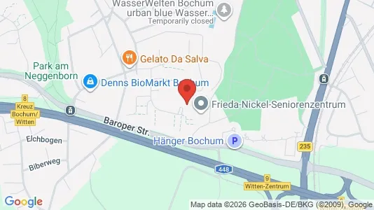 Apartments for rent i Bochum - kort over placeringen