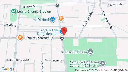 Apartments for rent i Halle (Saale) - kort over placeringen