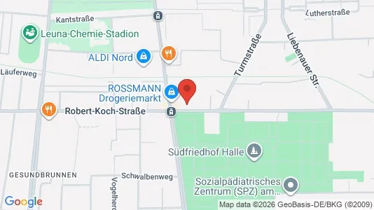 Apartments for rent i Halle (Saale) - kort over placeringen