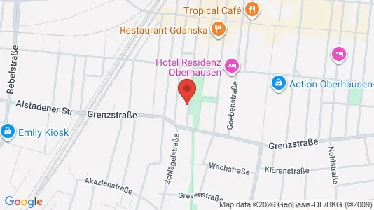 Apartments for rent i Oberhausen - kort over placeringen