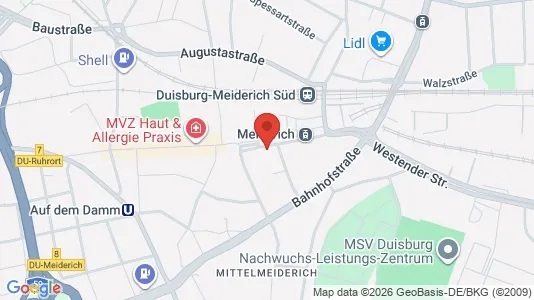 Apartments for rent i Duisburg - kort over placeringen