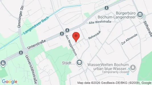 Apartments for rent i Bochum - kort over placeringen