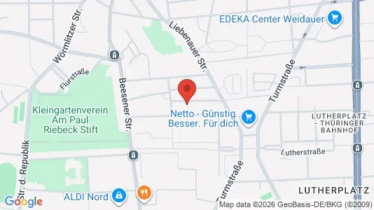 Apartments for rent i Halle (Saale) - kort over placeringen