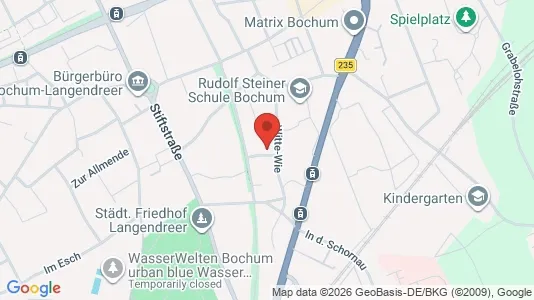 Apartments for rent i Bochum - kort over placeringen