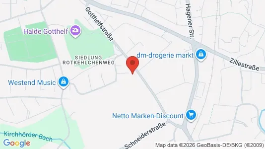 Apartments for rent i Dortmund - kort over placeringen