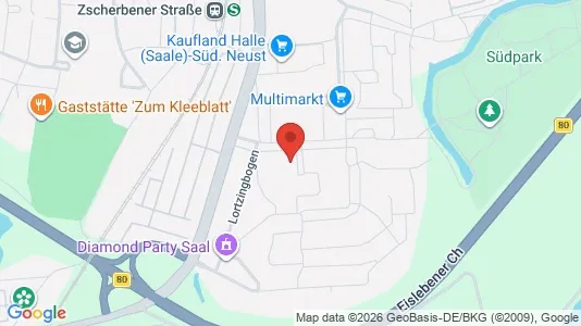 Apartments for rent i Halle (Saale) - kort over placeringen
