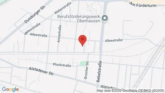 Apartments for rent i Oberhausen - kort over placeringen