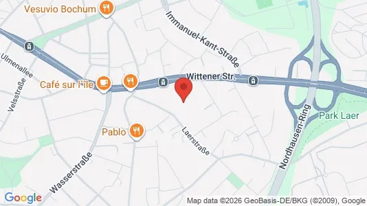 Apartments for rent i Bochum - kort over placeringen