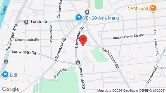 Apartments for rent i Halle (Saale) - kort over placeringen