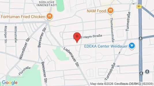 Apartments for rent i Halle (Saale) - kort over placeringen