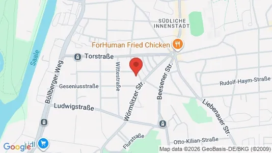 Apartments for rent i Halle (Saale) - kort over placeringen