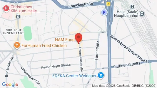 Apartments for rent i Halle (Saale) - kort over placeringen