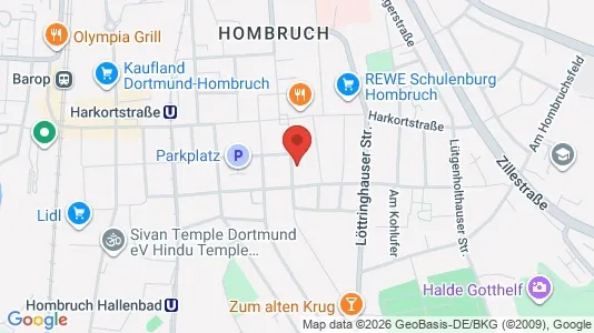 Apartments for rent i Dortmund - kort over placeringen