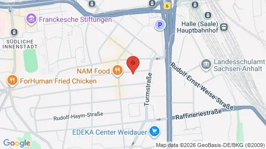 Apartments for rent i Halle (Saale) - kort over placeringen