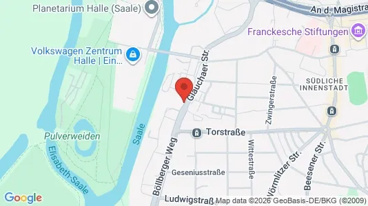 Apartments for rent i Halle (Saale) - kort over placeringen