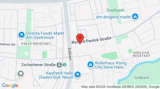 Apartments for rent i Halle (Saale) - kort over placeringen