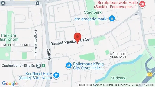 Apartments for rent i Halle (Saale) - kort over placeringen