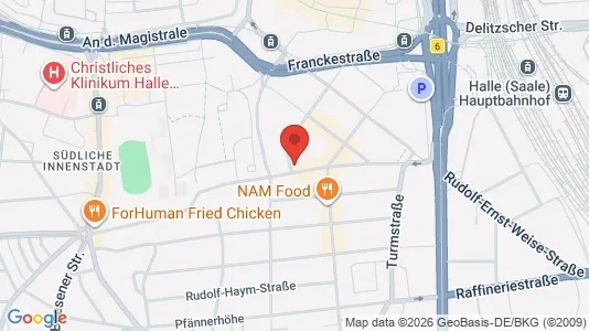 Apartments for rent i Halle (Saale) - kort over placeringen