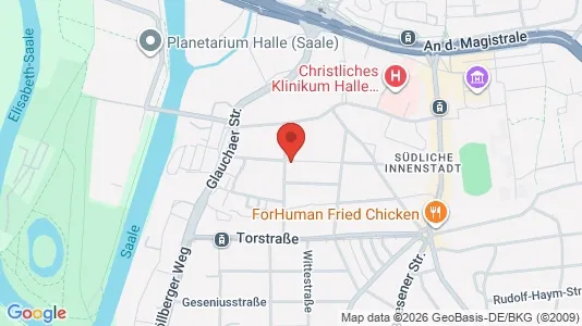 Apartments for rent i Halle (Saale) - kort over placeringen
