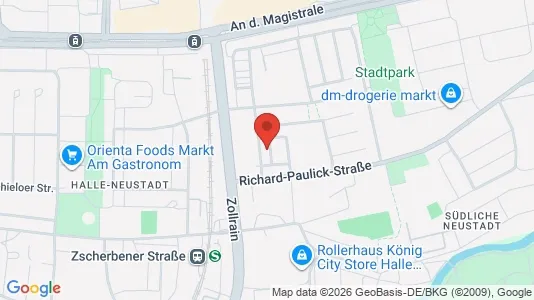 Apartments for rent i Halle (Saale) - kort over placeringen