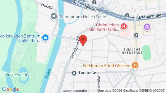 Apartments for rent i Halle (Saale) - kort over placeringen