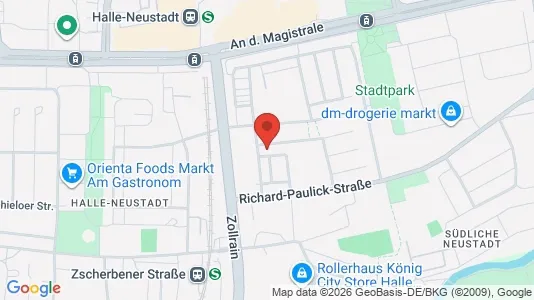 Apartments for rent i Halle (Saale) - kort over placeringen