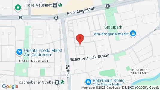 Apartments for rent i Halle (Saale) - kort over placeringen